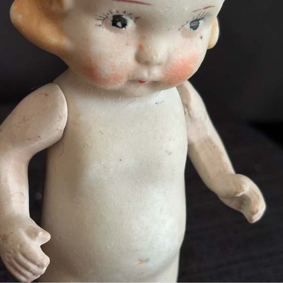Porcelain Bisque 6.75” Doll With Jointed Shoulders, Japan - 1930's - Picture 9 of 10